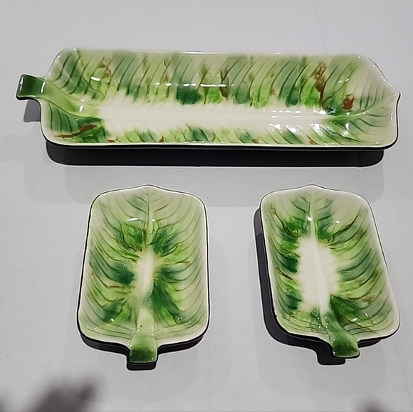 Set of 3 vintage UCAGCO Ceramic Rectangular Serving Tray/Bowls. Made in Japan. - Picture 6 of 11